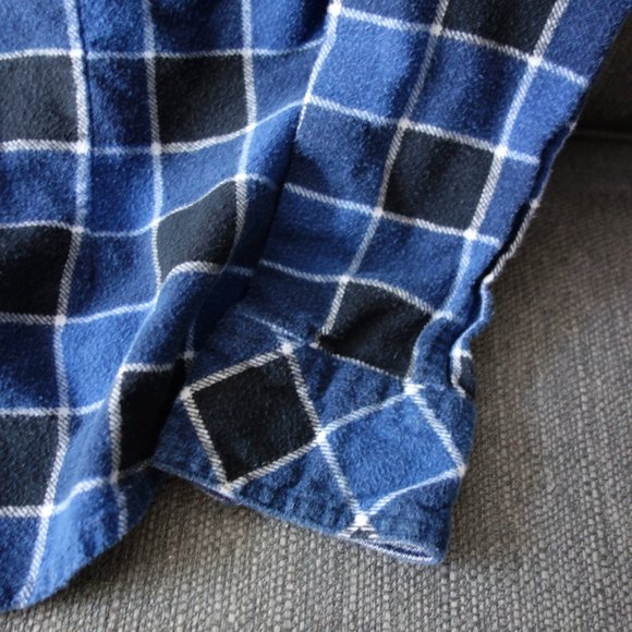 Tokyo Landry Blue Plaid Casual Button Down Shirt Size S - Picture 10 of 10